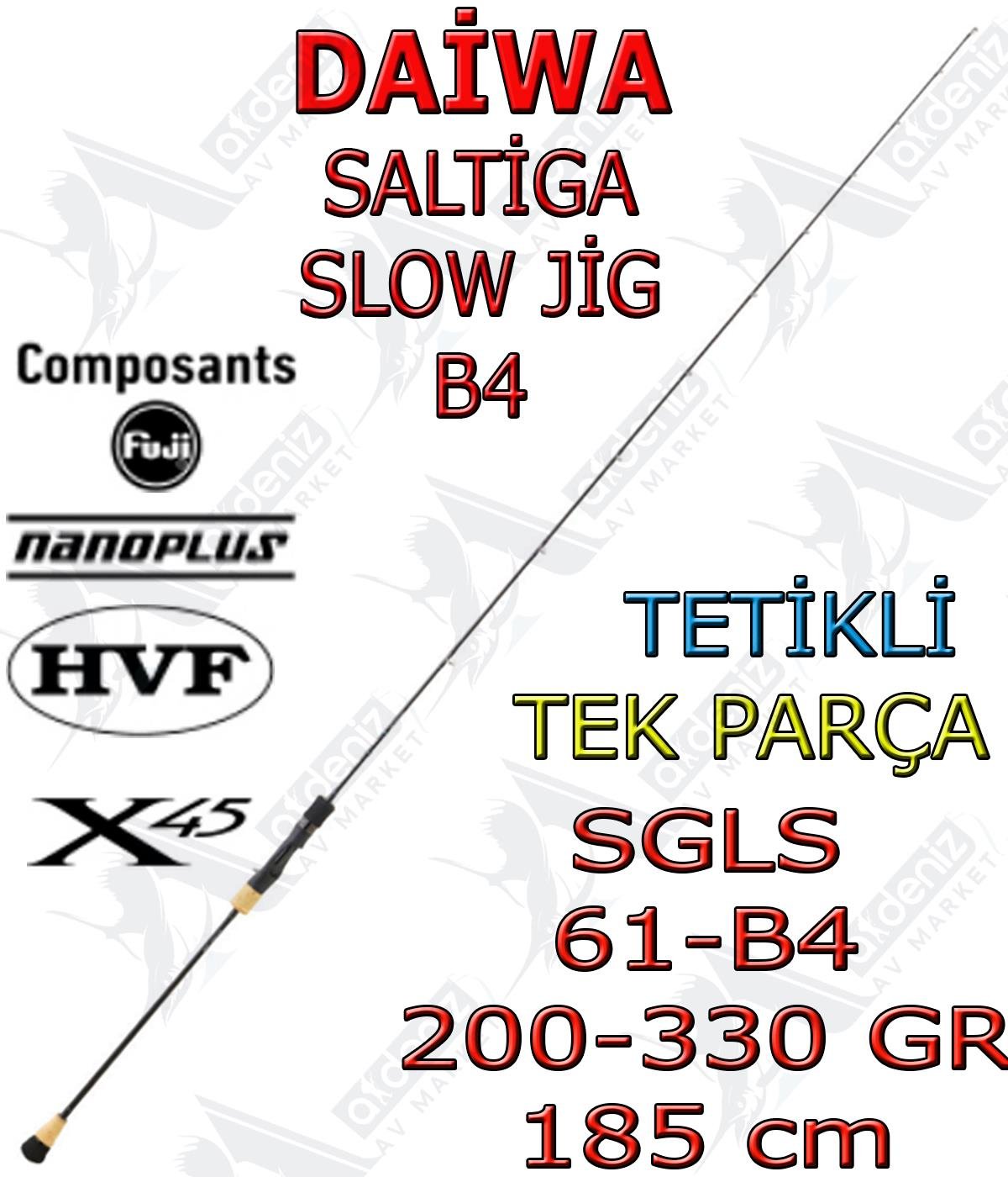 Daiwa Saltiga SJ B4 200-330 gr 185 cm Tek Parça (Tetikli) Slow Jig KamışıDAİWA