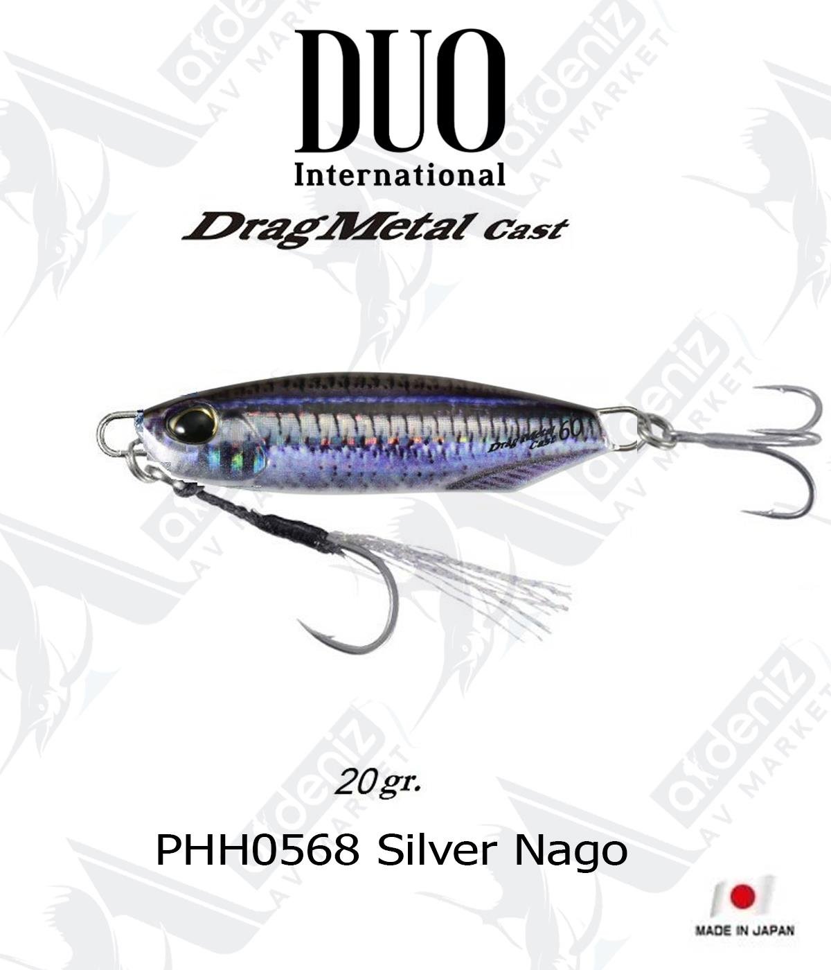 Duo Drag Metal Cast Jig 20 gr #PHH0568 Silver NagoDUO