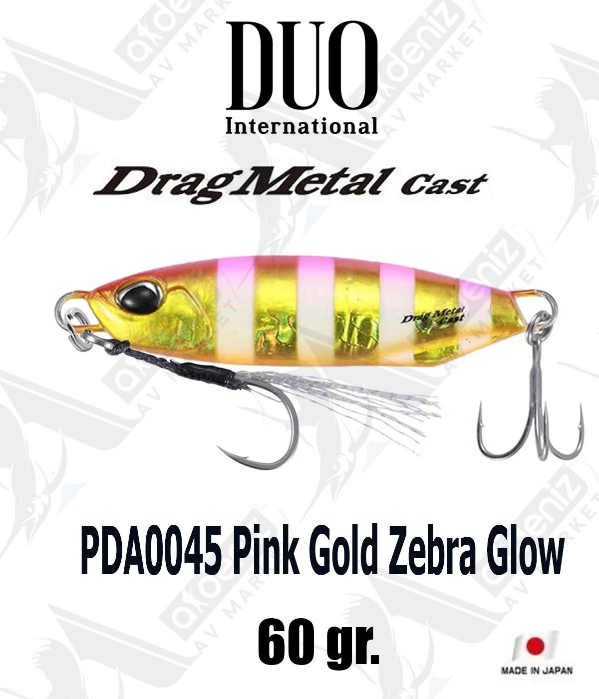 Duo Drag Metal Cast Jig 60 gr #PJA0045 Pink Gold ZebraDUO