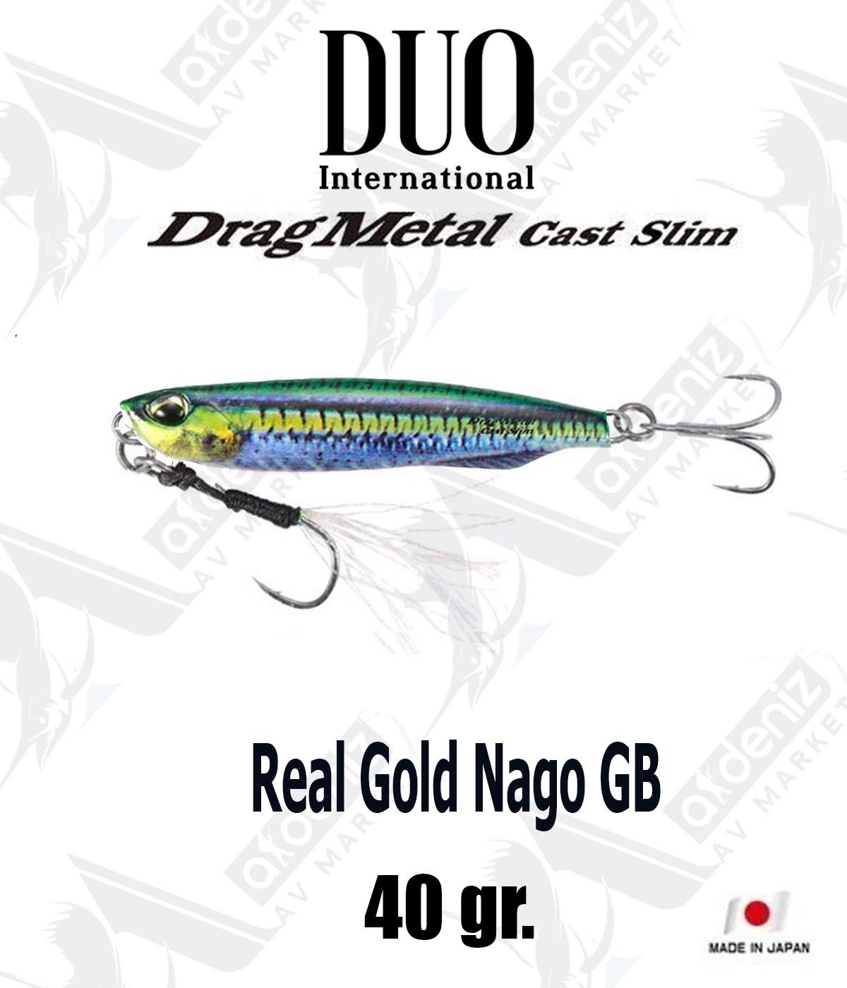 Duo Drag Metal Cast Slim Jig 40 gr #PGH0564 Real Gold Nago GBDUO