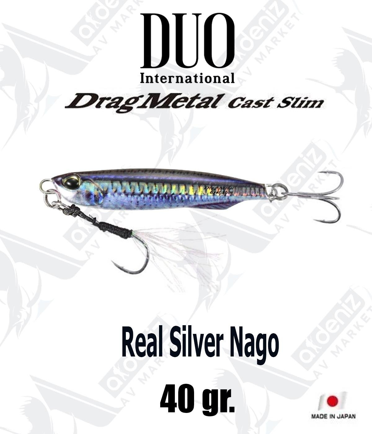 Duo Drag Metal Cast Slim Jig 40 gr #PHH0568 Real Silver NagoDUO