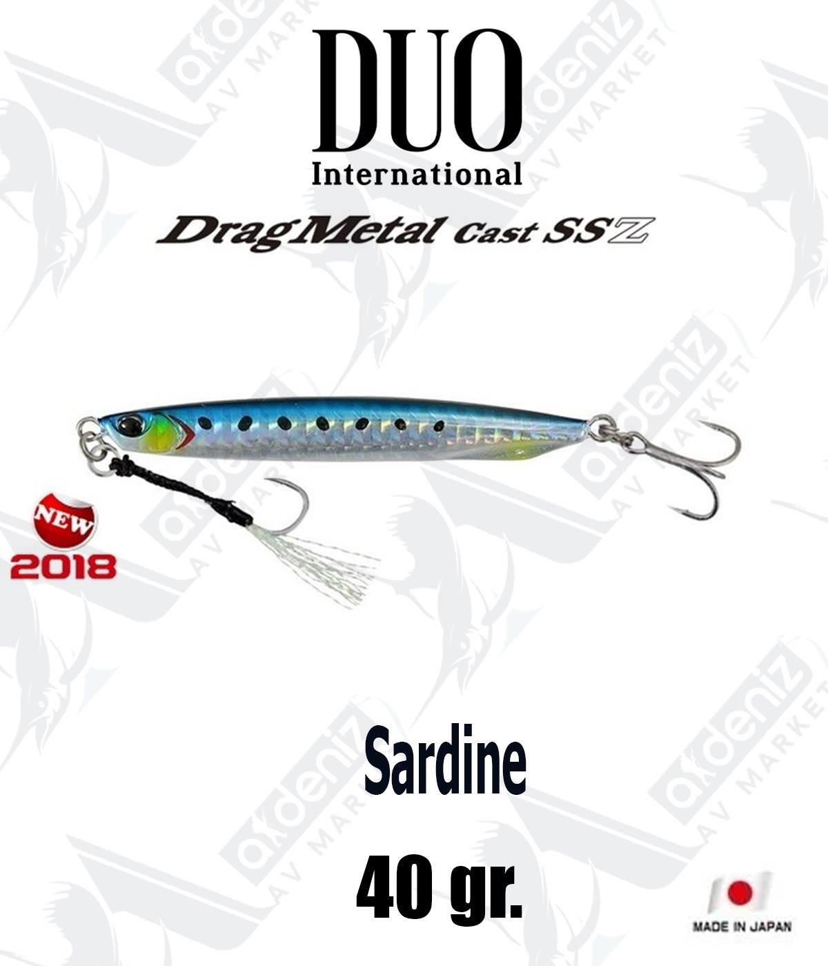 Duo Drag Metal Cast Super Slim SSZ Jig 40gr #PHA0011 SardineDUO