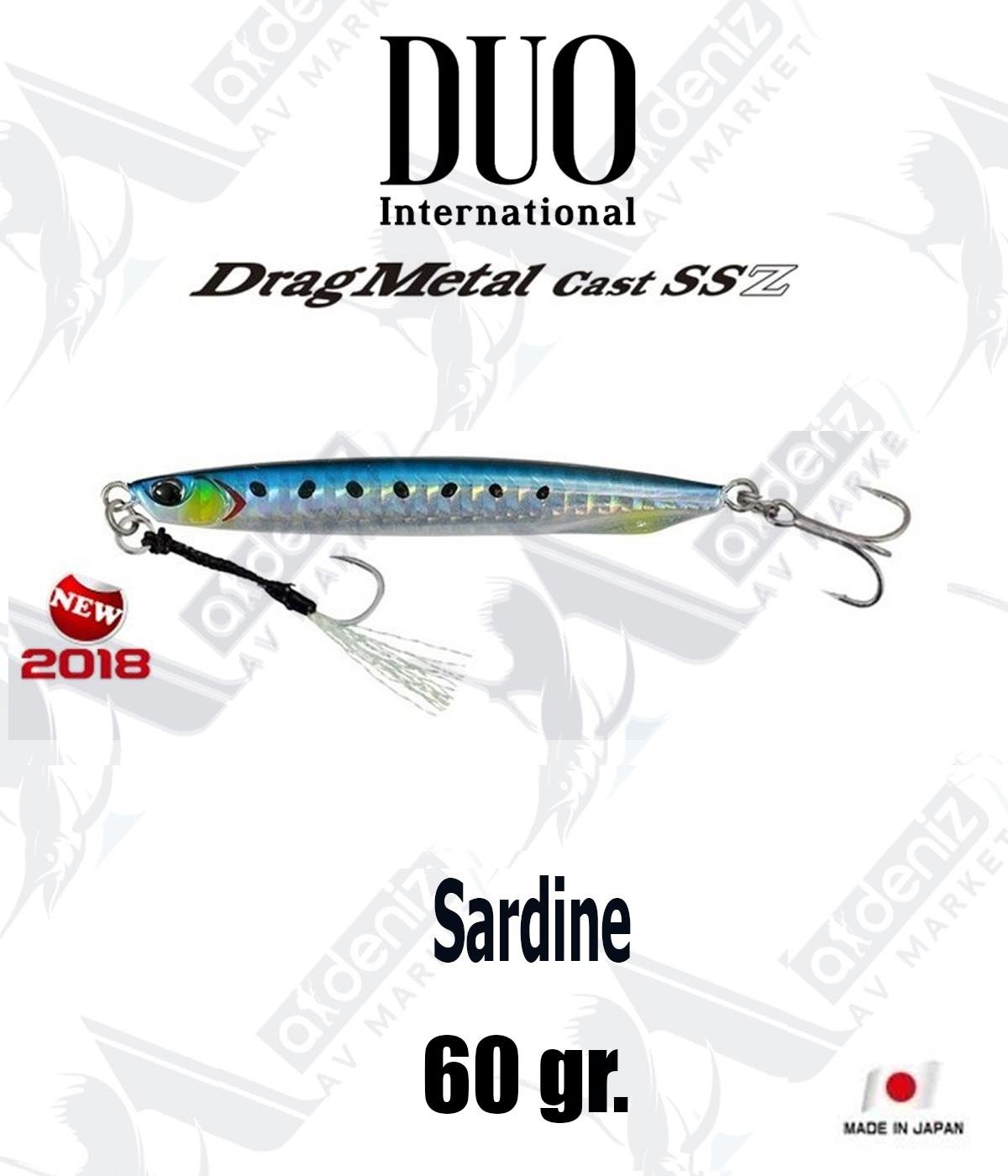 Duo Drag Metal Cast Super Slim SSZ Jig 60gr #PHA0011 SardineDUO
