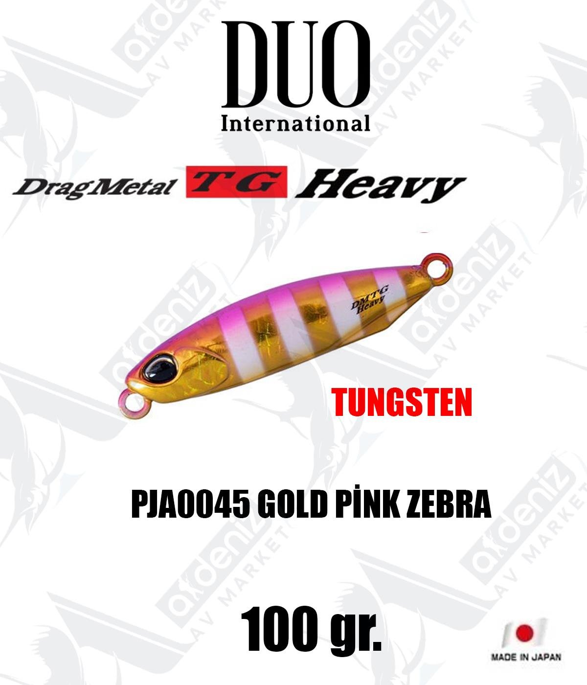 Duo Drag Metal TG Tungsten Heavy Jig 100 gr #PJA0045 Pink Gold ZebraDUO