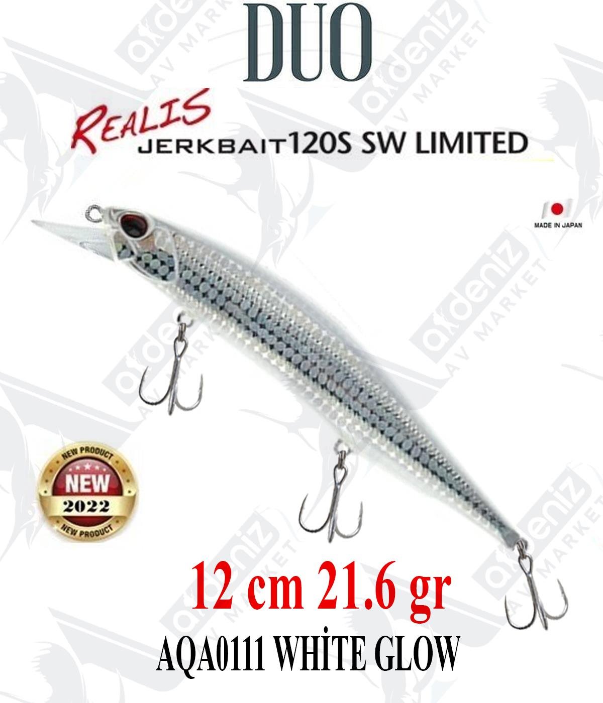 Duo Jerkbait 120S SW Limited WHİTE GLOW AQA0111.DUO