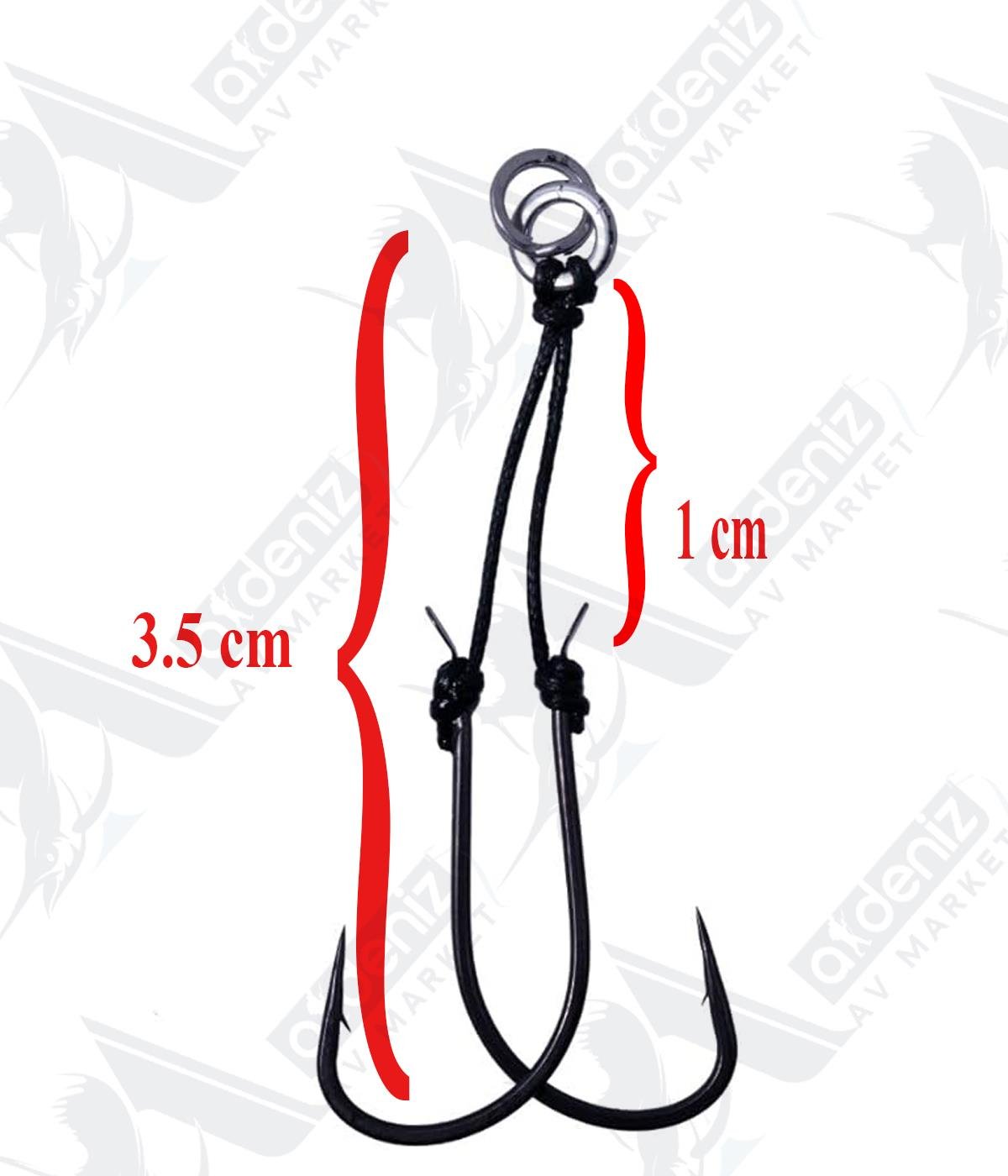 Duo Metal Assist Hook Hayagake Short Double Jig Assist İğne 2 (Adet) DM-HWR #16DUO