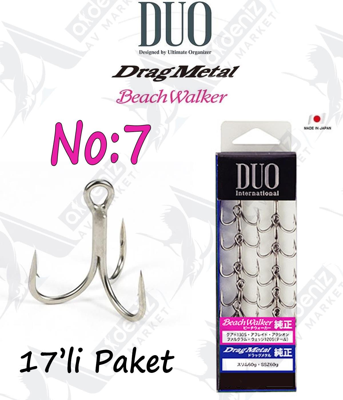 Duo Original SW Treble Hook Üçlü İğne (17 Adet) No:7DUO