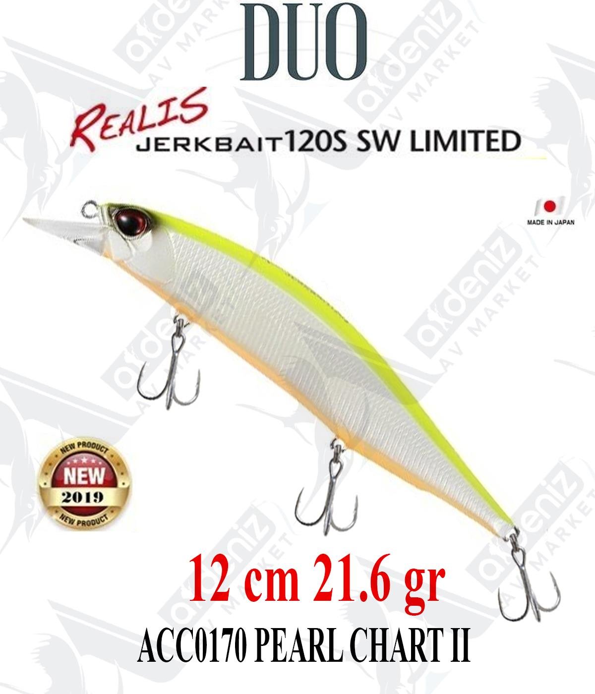 Duo Realis Jerkbait 120S SW Limited 12cm 21.6gr #ACC0170 PEARL CHART OB IIDUO