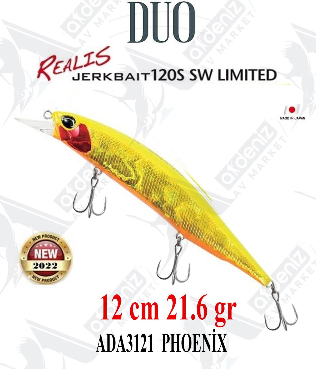 Duo Realis Jerkbait 120S SW Limited 12cm 21.6gr #ADA3121 PHOENİXDUO