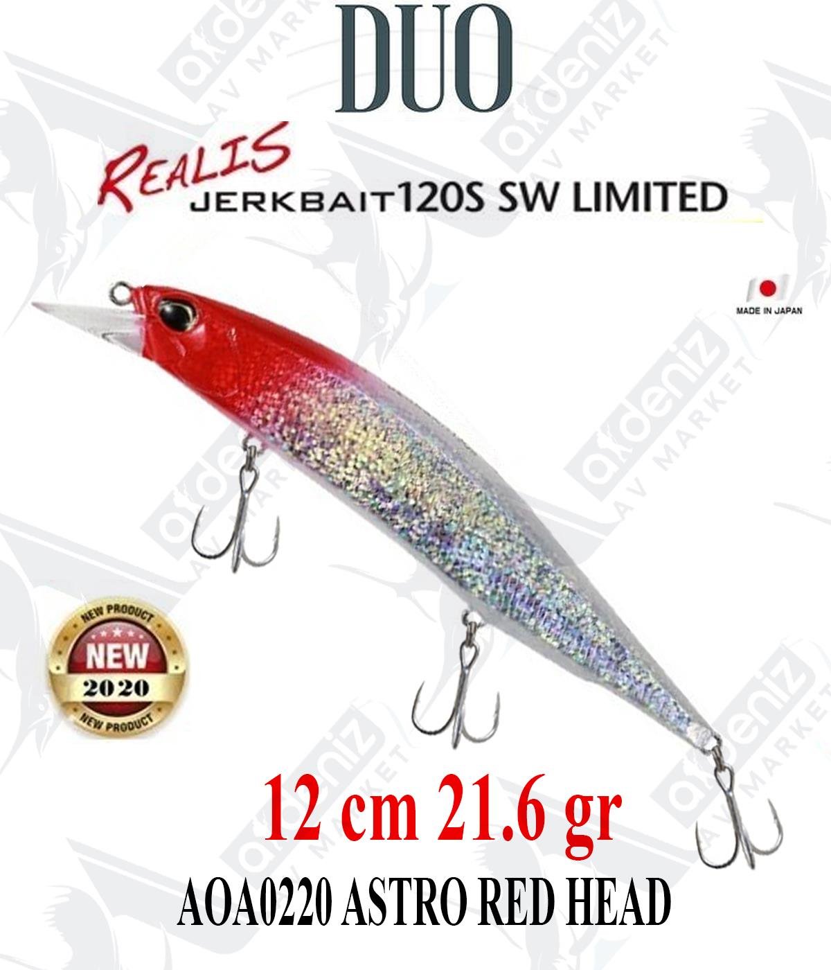 Duo Realis Jerkbait 120S SW Limited 12cm 21.6gr #AOA0220 ASTRO RED HEADDUO
