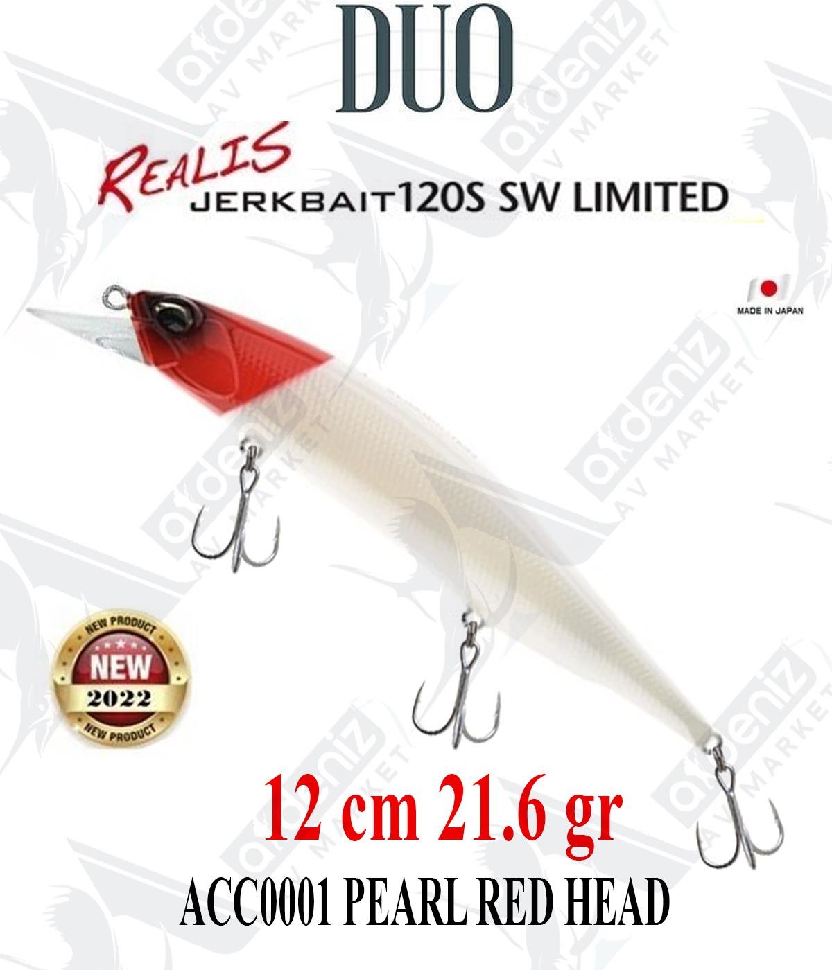 Duo Realis Jerkbait 120S SW Limited 12cm 21.6gr #ACC0001 PEARL RED HEADDUO