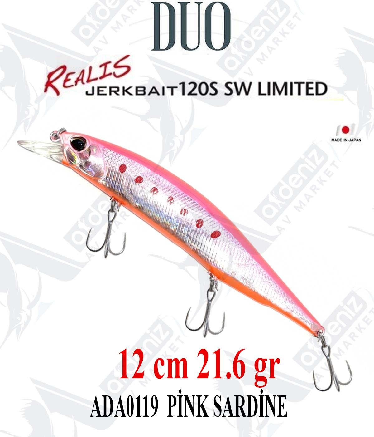Duo Realis Jerkbait 120S SW Limited 12cm 21.6gr #ADA0119 PİNK SARDİNEDUO