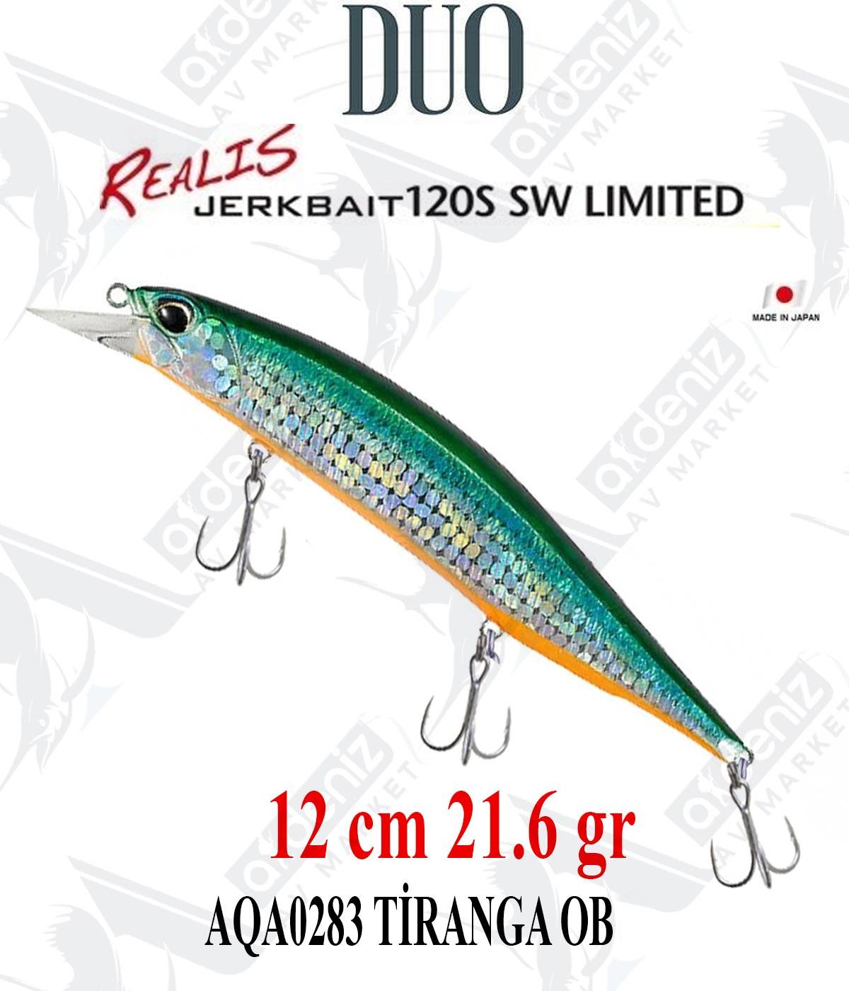 Duo Realis Jerkbait 120S SW Limited 12cm 21.6gr #AQA0283 TİRANGA OBDUO
