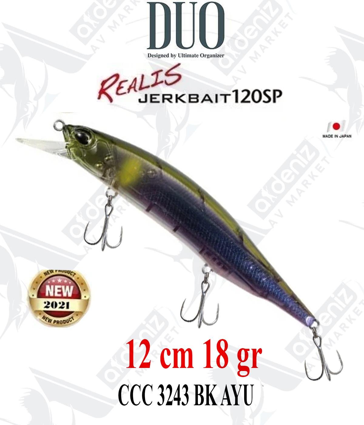 Duo Realis Jerkbait 120SP 12cm 18gr #CCC3243 BK AYUDUO