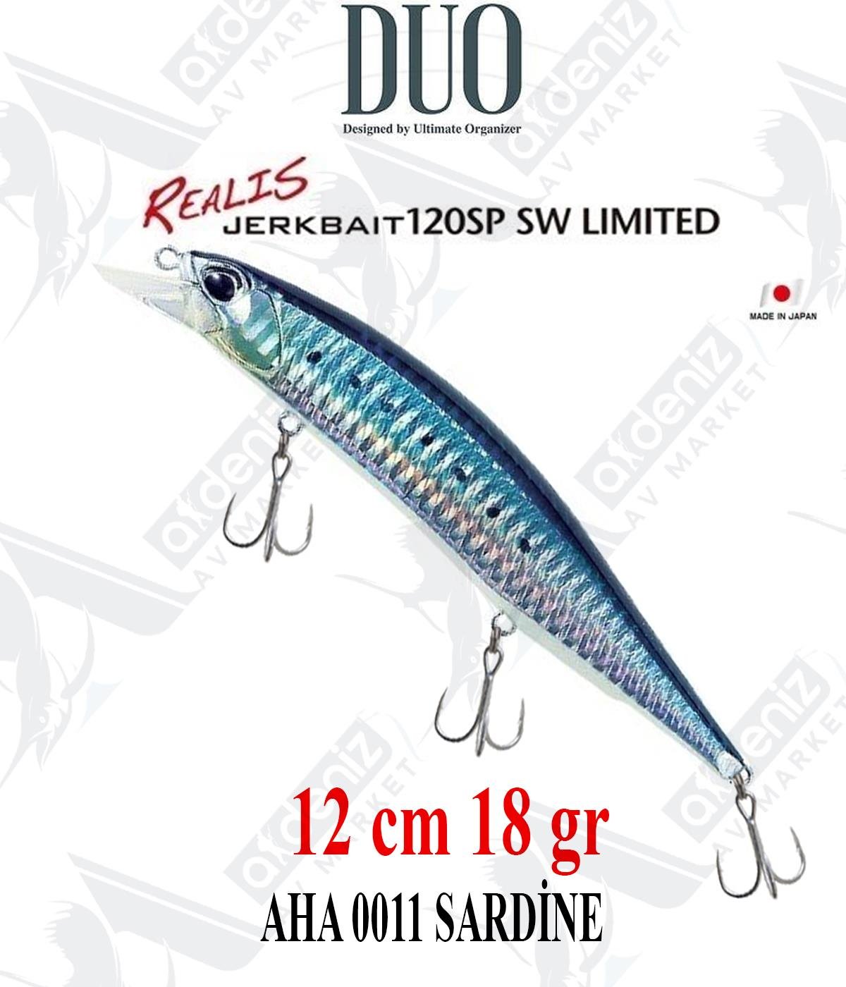 Duo Realis Jerkbait 120SP SW Limited 12cm 18gr #AHA0011 SARDİNEDUO