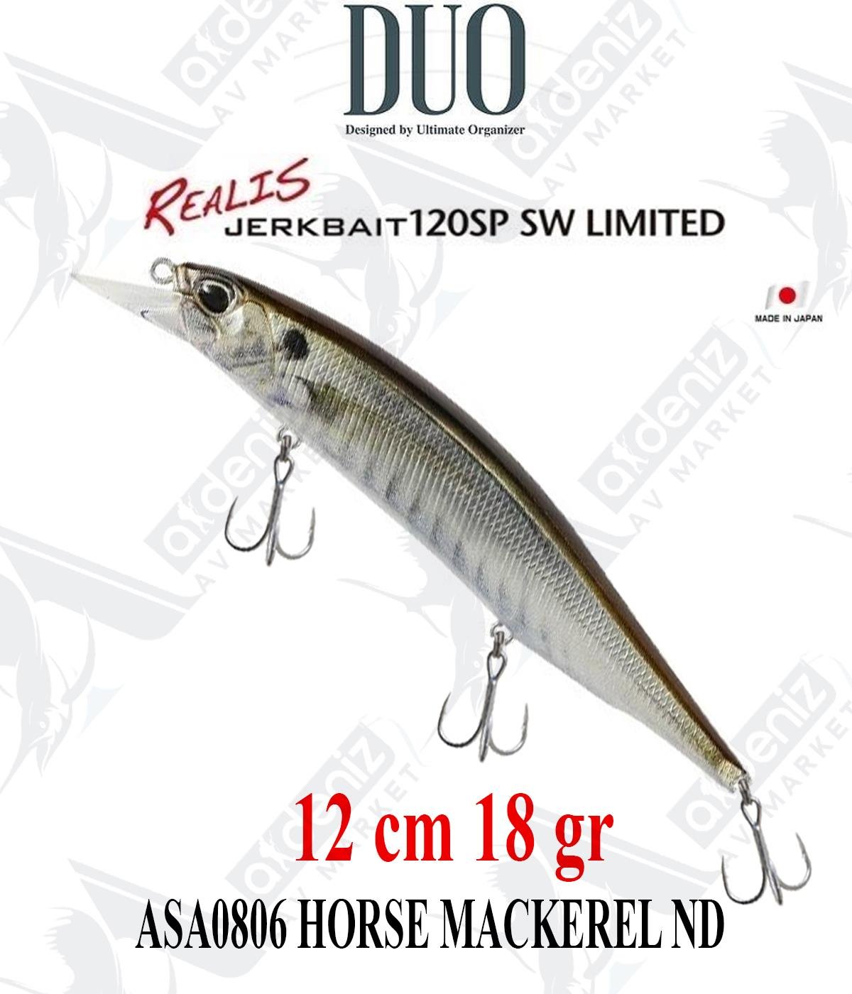Duo Realis Jerkbait 120SP SW Limited 12cm 18gr #ASA0806 HORSE MACKEREL NDDUO