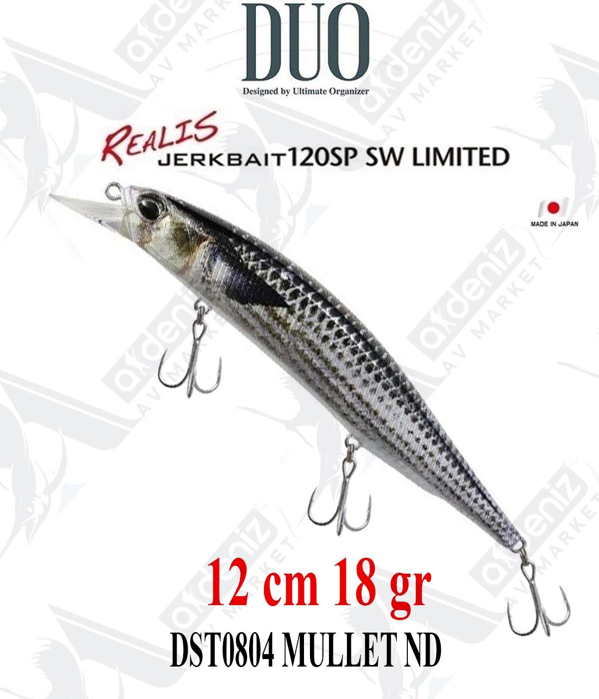 Duo Realis Jerkbait 120SP SW Limited 12cm 18gr #DST0804 MULLET NDDUO
