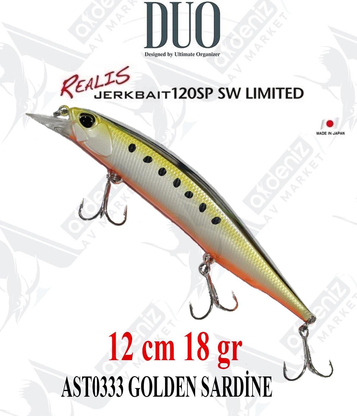 Duo Realis Jerkbait 120SP SW Limited 12cm 18gr #AST0333 Golden SardineDUO