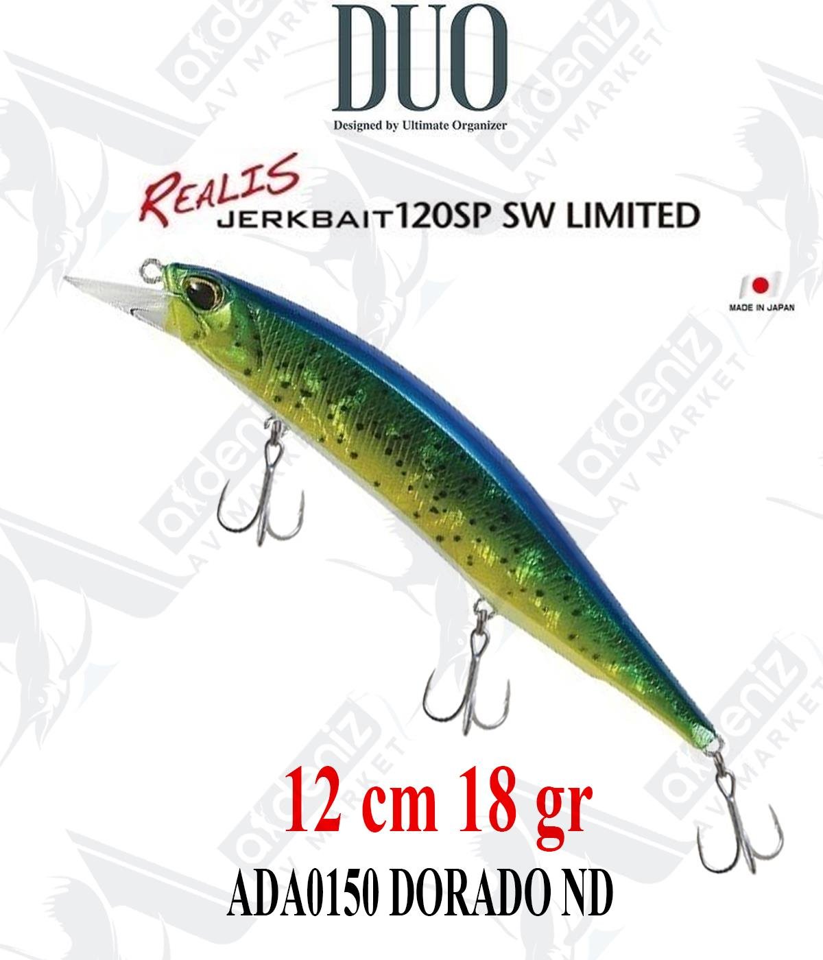 Duo Realis Jerkbait 120SP SW Limited 12cm 18gr #ADA0150 DORADO NDDUO