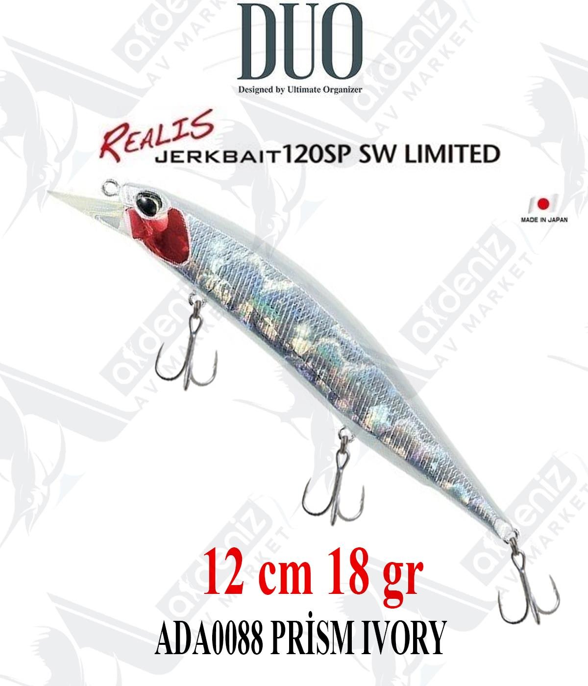 Duo Realis Jerkbait 120SP SW Limited 12cm 18gr #ADA0088 Prism IvoryDUO