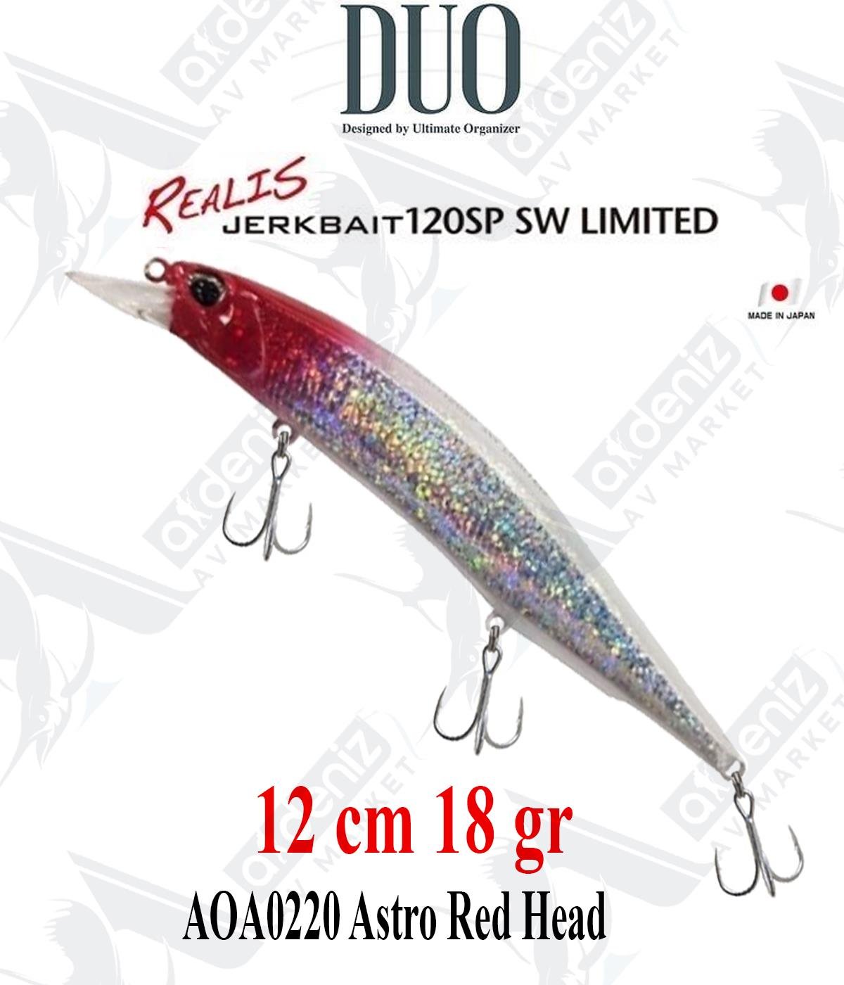 Duo Realis Jerkbait 120SP SW Limited 12cm 18gr #AOA0220 Astro Red HeadDUO