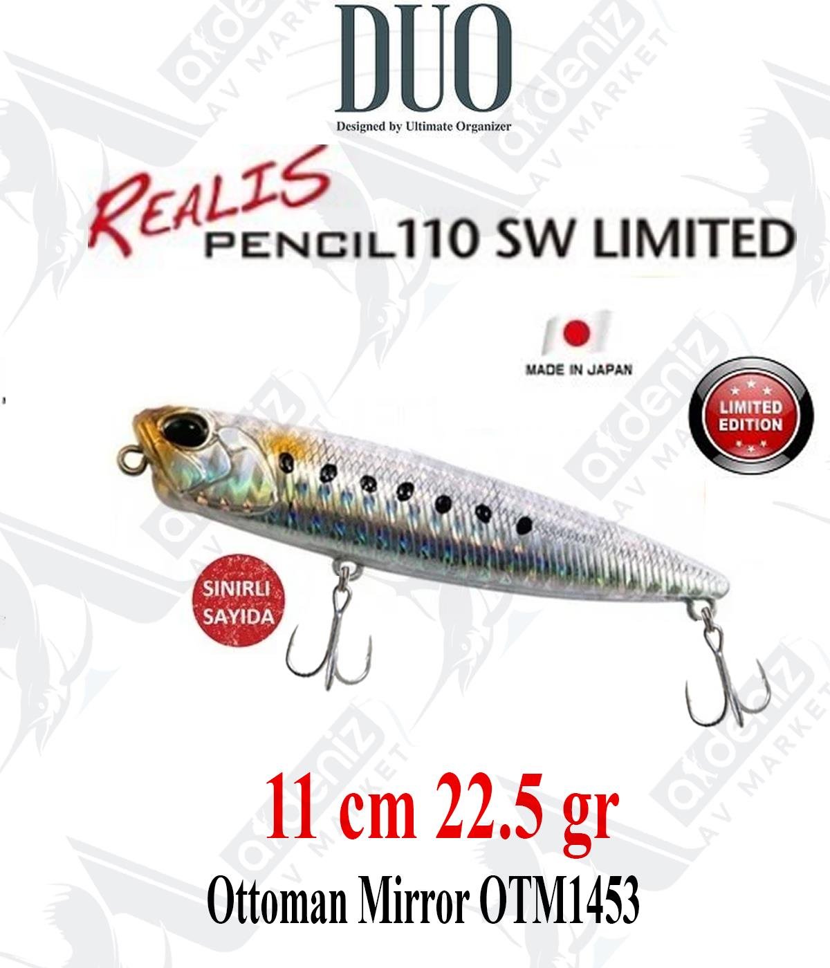 Duo Realis Pencil 110 SW 11 cm 22.5gr Su Üstü WTD Maket Yem OTM1453 OTTOMAN MİRRORDUO