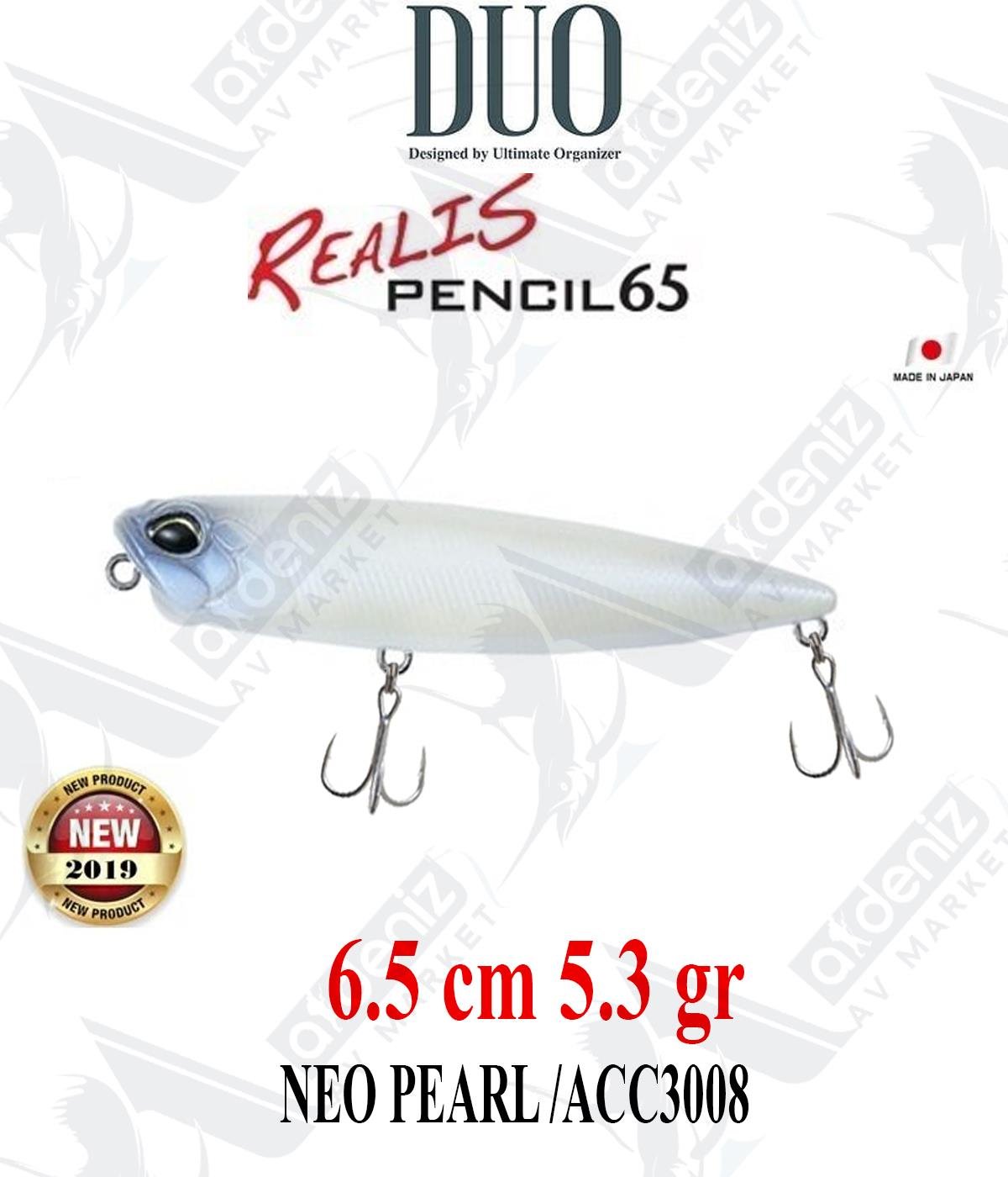Duo Realis Pencil 65 6,5cm 5,5gr Su Üstü WTD Maket Yem ACC3008 NEO PEARLDUO