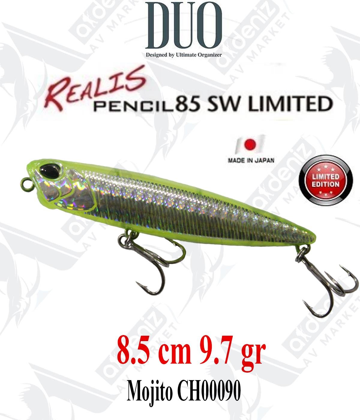 Duo Realis Pencil 85 SW 8,5cm 10gr Su Üstü WTD Maket Yem #CH00090 MojitoDUO