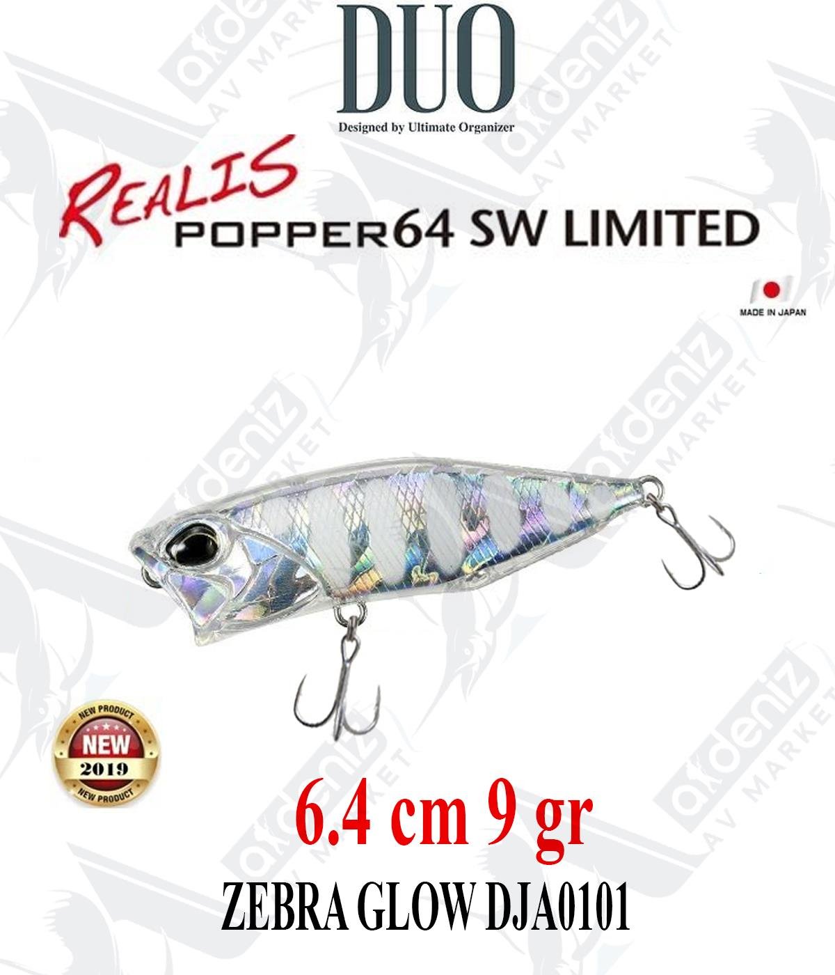 Duo Realis Popper 64 SW Limited 6,4cm 9gr #DJA0101 ZEBRA GLOWDUO