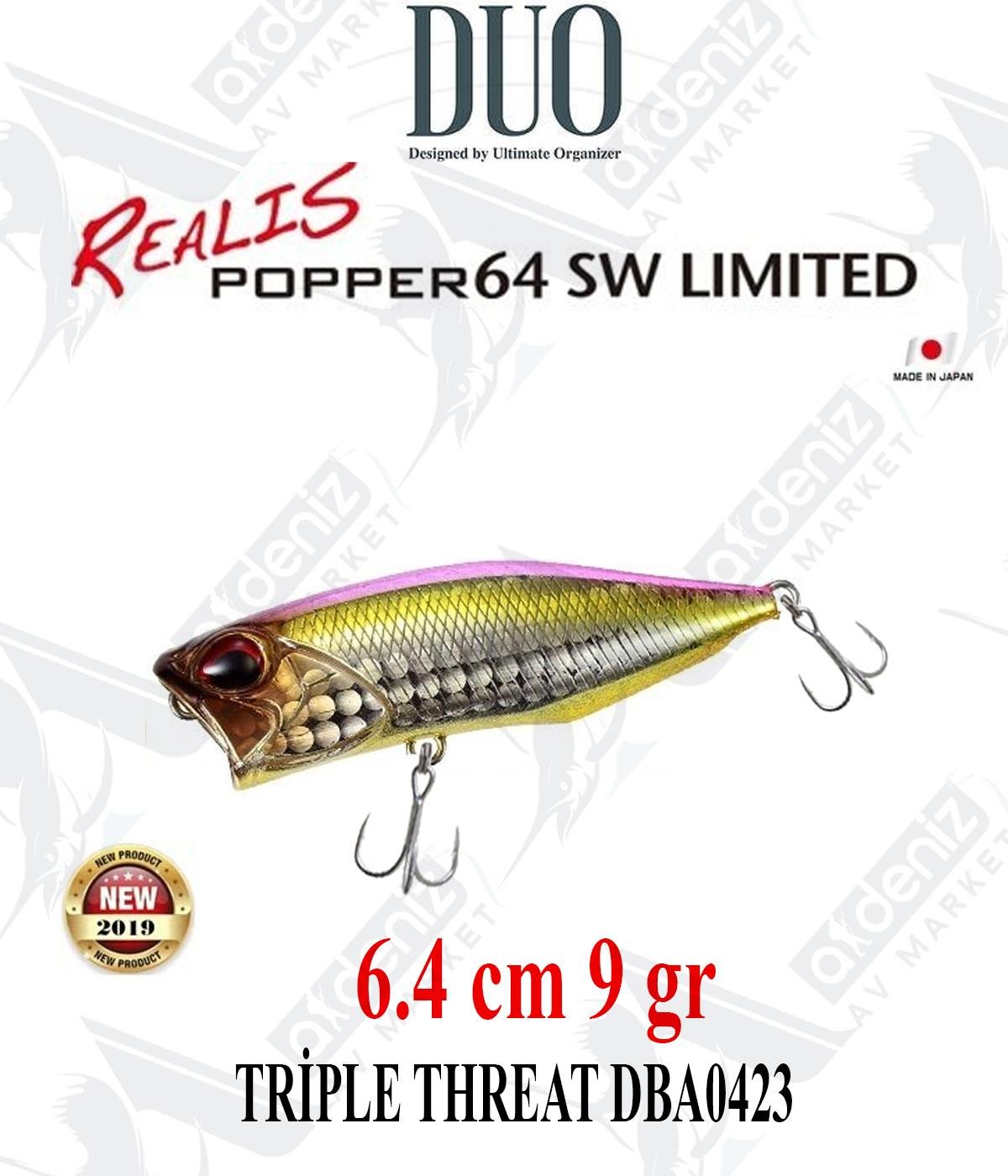 Duo Realis Popper 64 SW Limited 6,4cm 9gr #DBA0423 TRİPLE THREATDUO