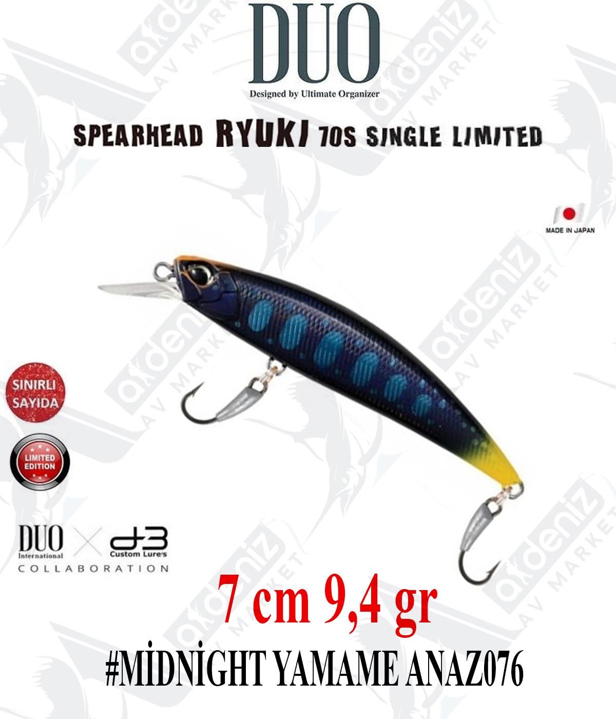 Duo Spearhead Ryuki 70S D-3 (Sinking) #ANAZ076 MİDNİGHT YAMAMEDUO