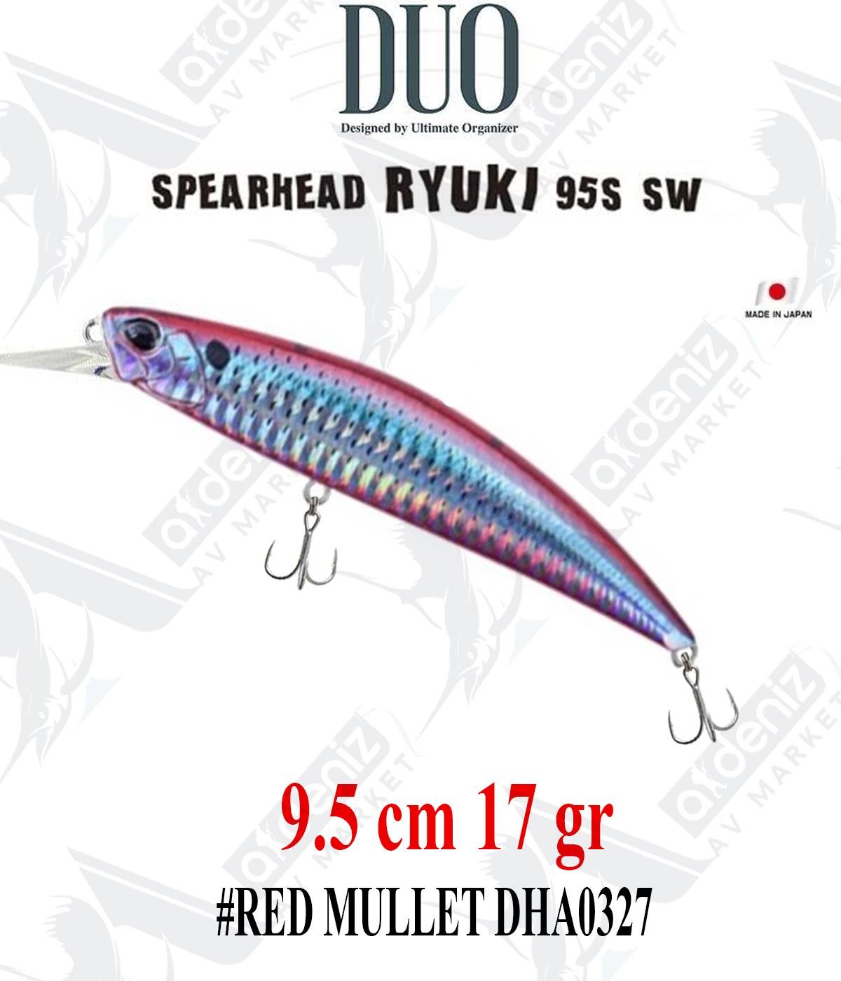 Duo Spearhead Ryuki 95S WT (Sinking) #DHA0327 RED MULLETDUO
