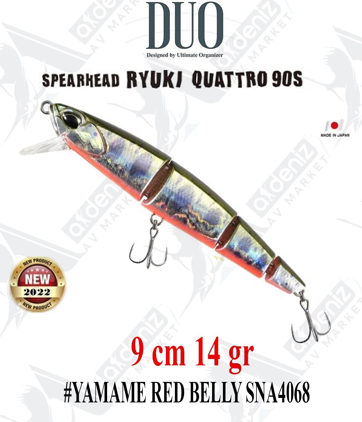 Duo Spearhead Ryuki Quattro 90S (Sinking) #SNA4068 YAMAME RED BELLYDUO