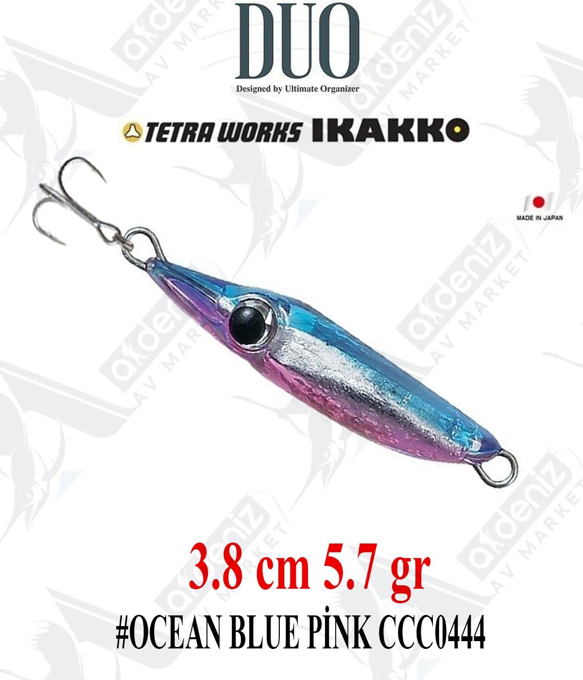 Duo Tetra Works İkakko 38mm 5.7gr (Sinking) #CCC0444 OCEAN BLUE PİNKDUO