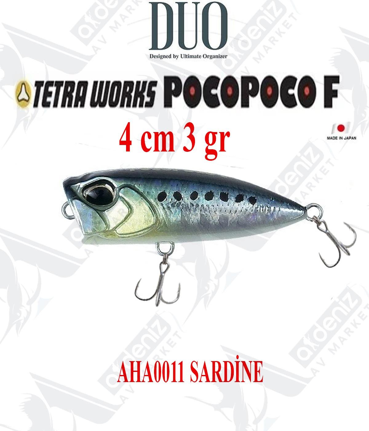 Duo Tetra Works Pocopoco 40F 4cm 3gr Micro Popper #AHA0011 SARDİNEDUO