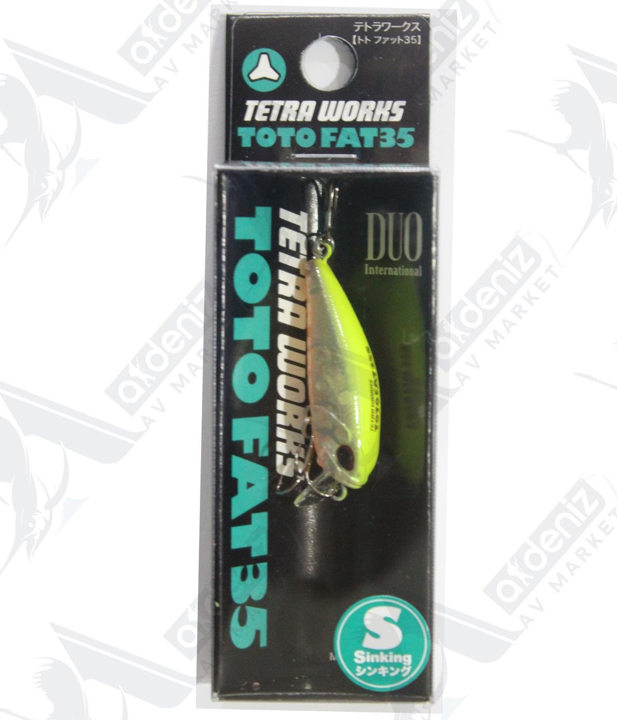 Duo Tetra Works Toto Fat 35S 3.5cm 2.1gr #CCC0390 Ghost Pearl ChartDUO