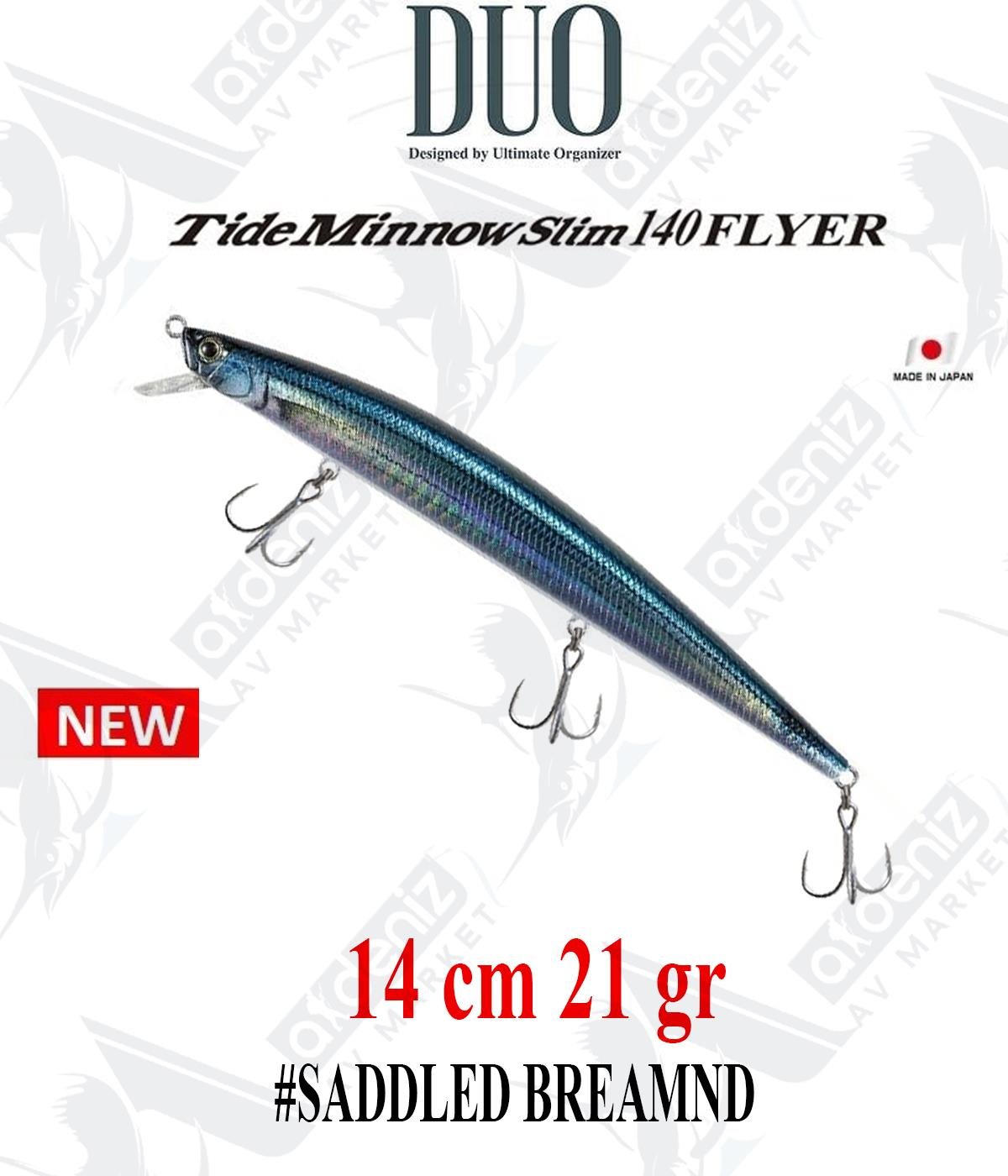 Duo Tide Minnow Slim Flyer 140 mm 21 gr (Sinking) #AFA0830 Saddled Bream NDDUO