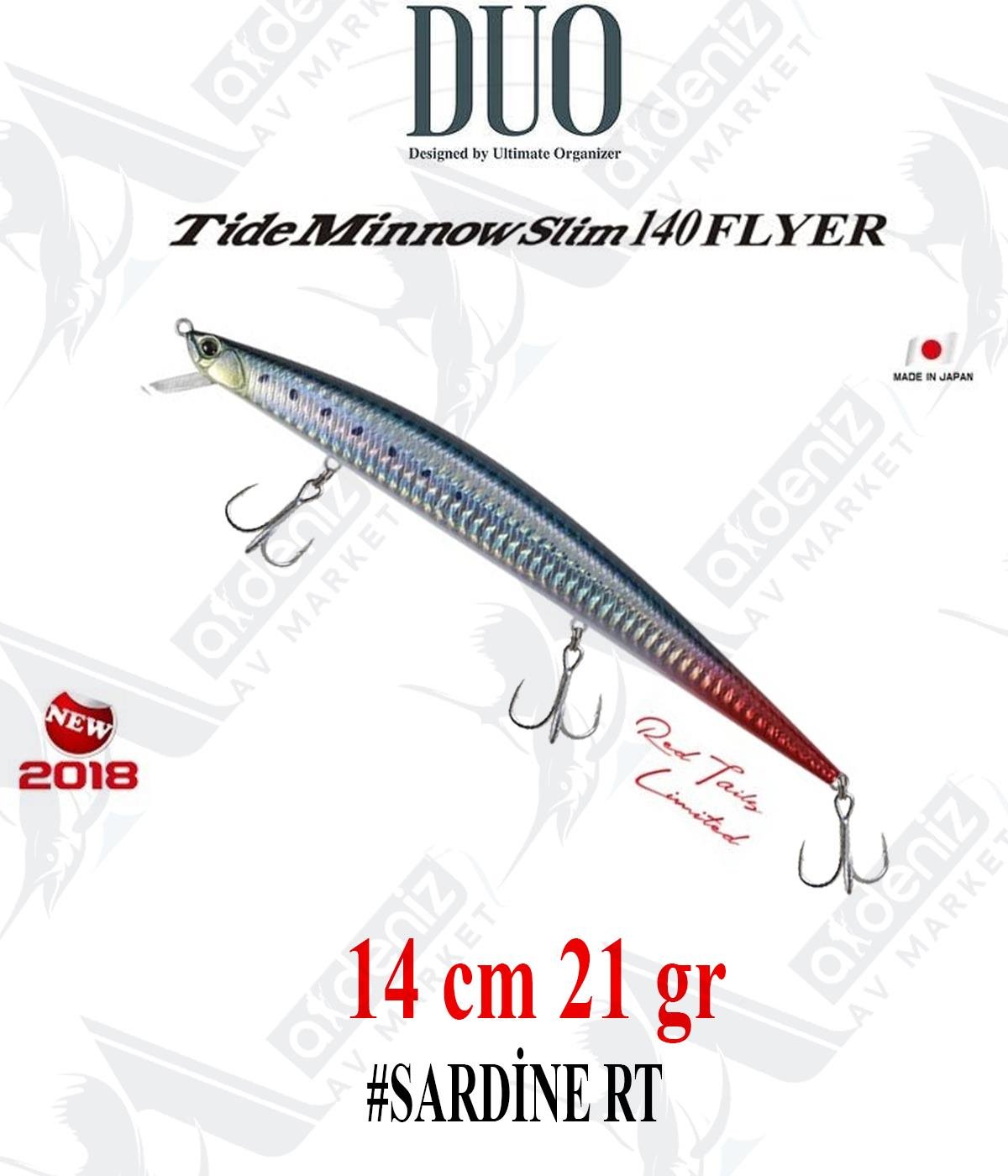 Duo Tide Minnow Slim Flyer 140 mm 21 gr (Sinking) #AHAZ125 SARDİNE RTDUO