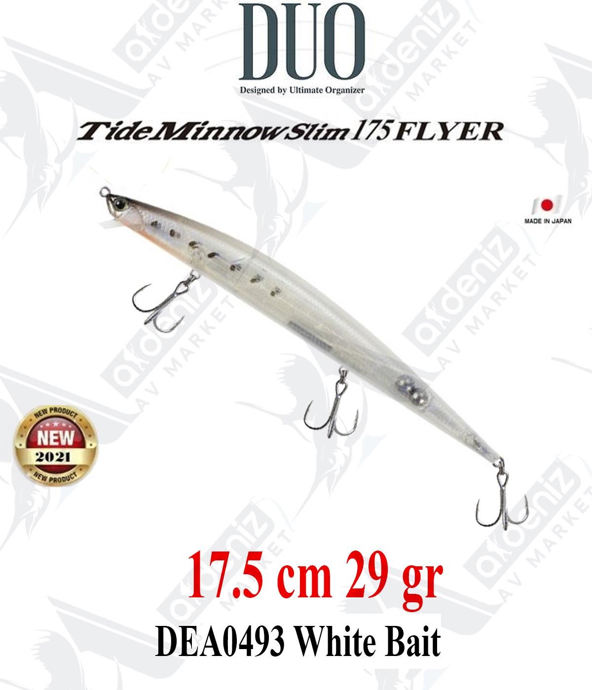 Duo Tide Minnow Slim Flyer 175 mm 29 gr (Sinking) Maket Balık #White BaitDUO