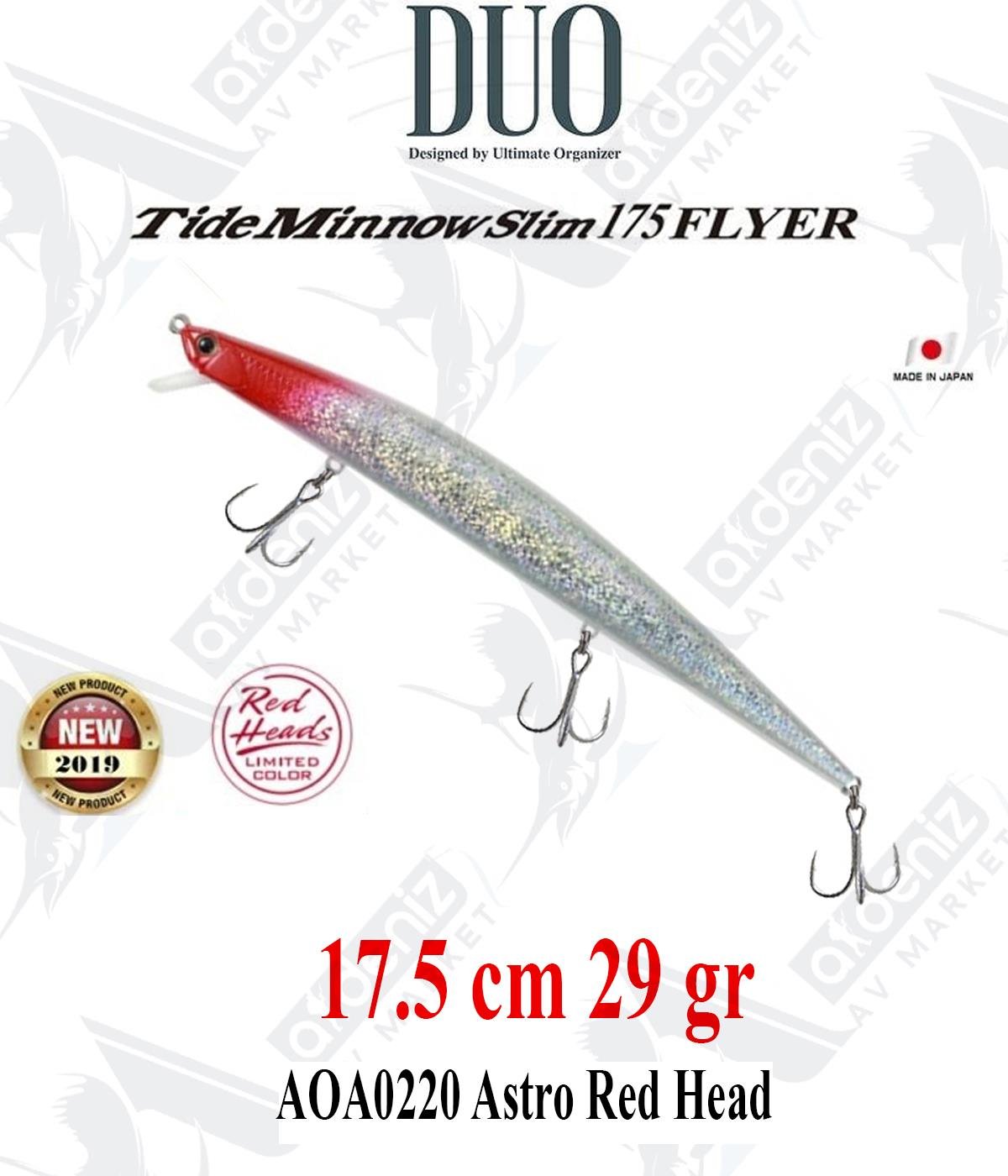 Duo Tide Minnow Slim Flyer 175 mm 29 gr (Sinking) Maket Balık #Astro Red HeadDUO