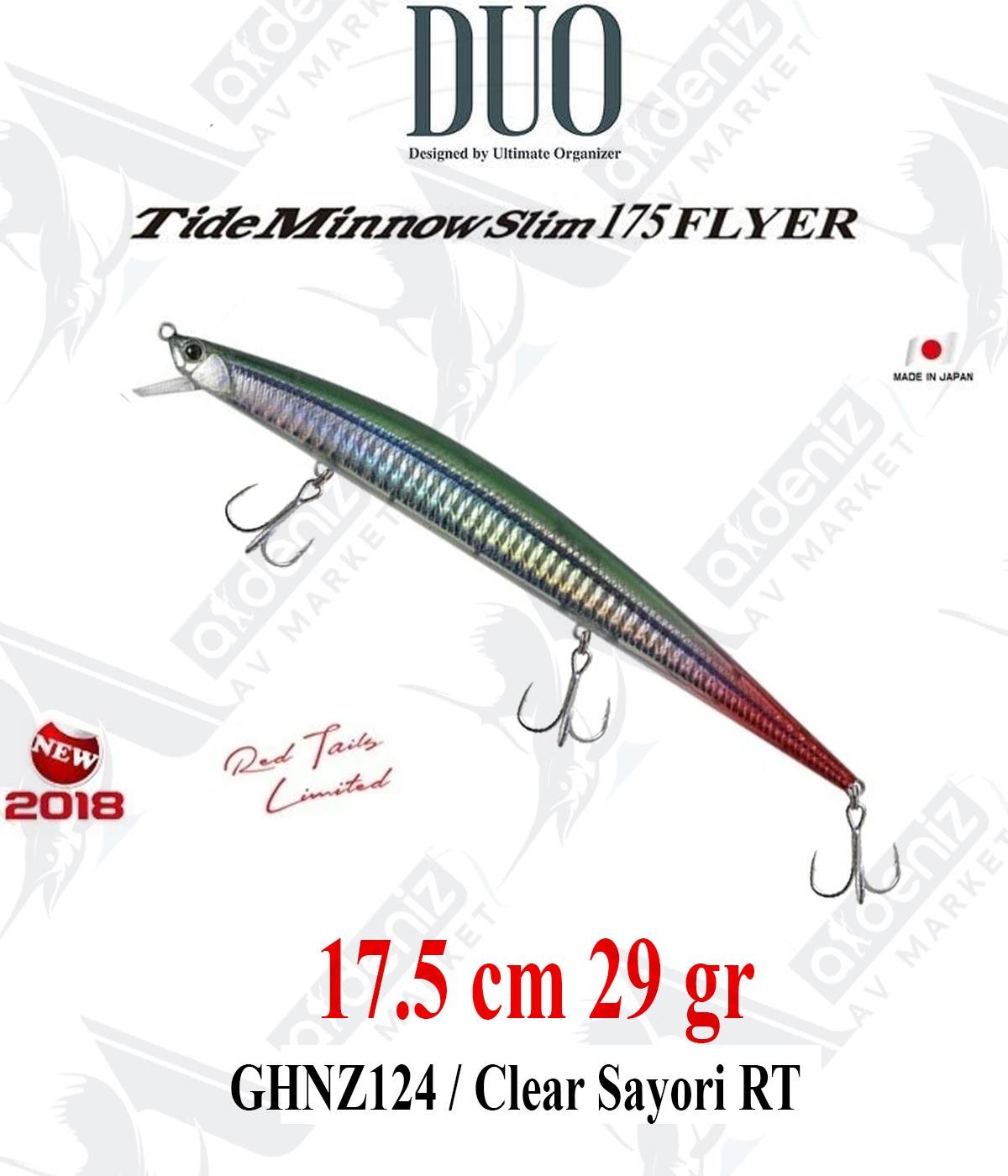 Duo Tide Minnow Slim Flyer 175 mm 29 gr (Sinking) Maket Balık #Clear Sayori RTDUO