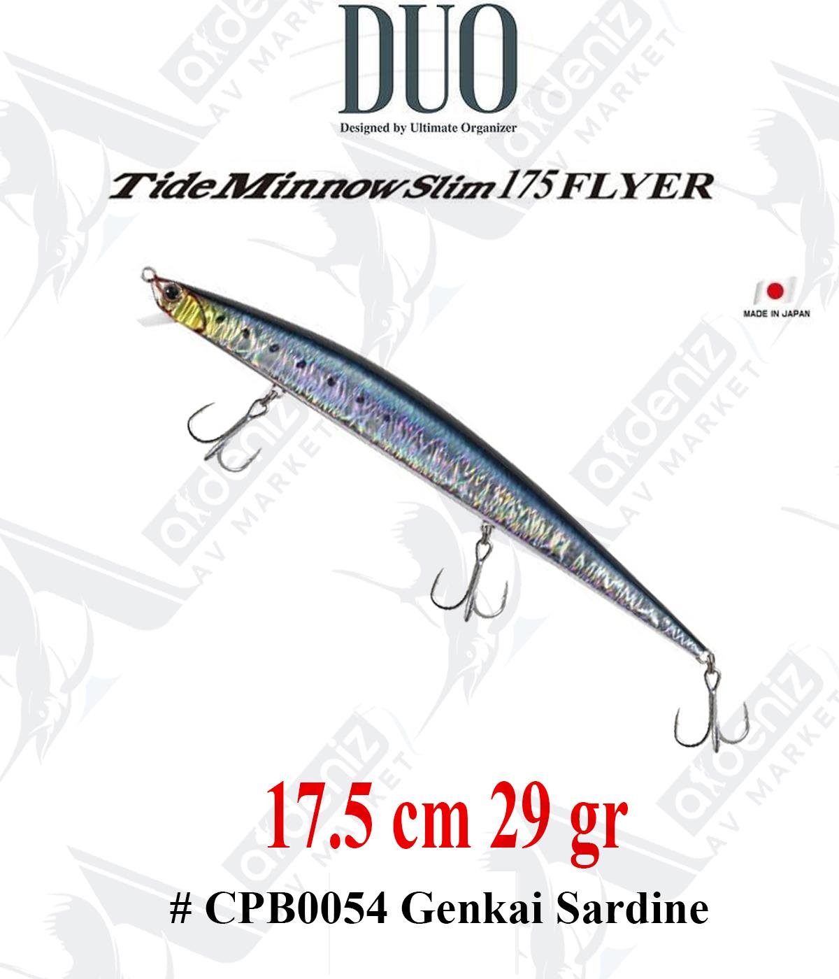 Duo Tide Minnow Slim Flyer 175 mm 29 gr (Sinking) Maket Balık #Genkai SardineDUO