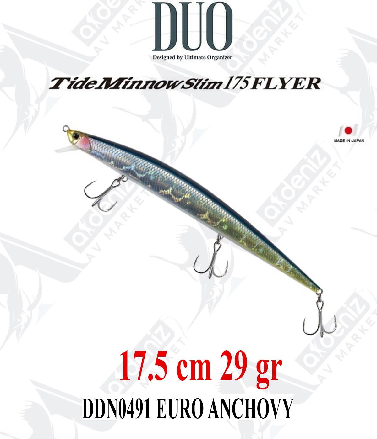 Duo Tide Minnow Slim Flyer 175 mm 29 gr (Sinking) Maket Balık #Euro AnchovyDUO