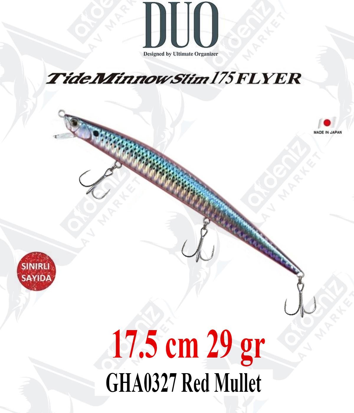 Duo Tide Minnow Slim Flyer 175 mm 29 gr (Sinking) Maket Balık #Red MulletDUO