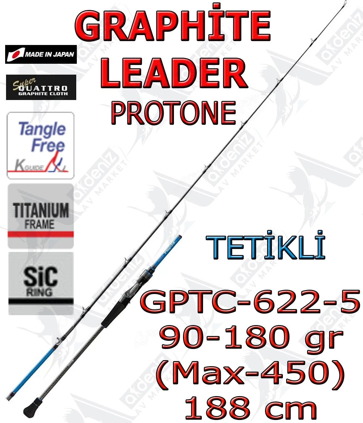 Graphiteleader Protone GPTC-622-5 Slow Jig Kamışı 1.88m 90-180 (Max-450) Gr (Tetikli-2 Parça)GRAPHİTELEADER