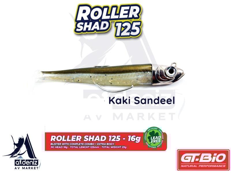 GT-BİO Roller Shad 125 Combo + Body 12,5 cm 16 gr Silikon Balık # Kaki SandeelGT-BİO