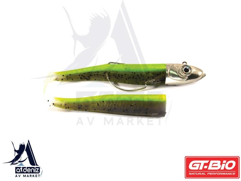 GT-BİO Roller Shad 165 Combo + Body 16,5 cm 150 gr Silikon Balık # Lime Black UVGT-BİO
