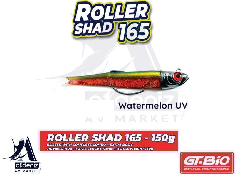 GT-BİO Roller Shad 165 Combo + Body 16,5 cm 150 gr Silikon Balık # Watermelon UVGT-BİO