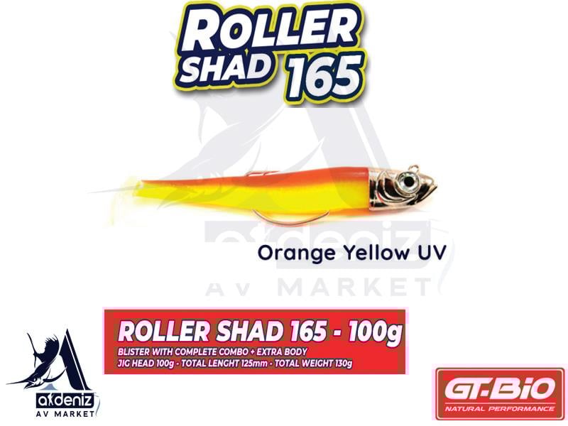 GT-BİO Roller Shad 165 Combo + Body 16,5 cm 100 gr Silikon Balık # Orange Yellow UVGT-BİO