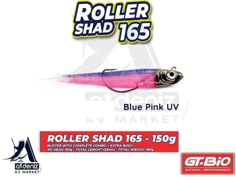 GT-BİO Roller Shad 165 Combo + Body 16,5 cm 150 gr Silikon Balık # Blue Pink UVGT-BİO